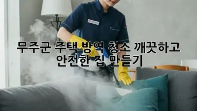 무주군 주택 방역 청소: 깨끗하고 안전한 집 만들기