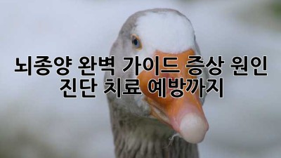 뇌종양 완벽 가이드: 증상, 원인, 진단, 치료, 예방까지